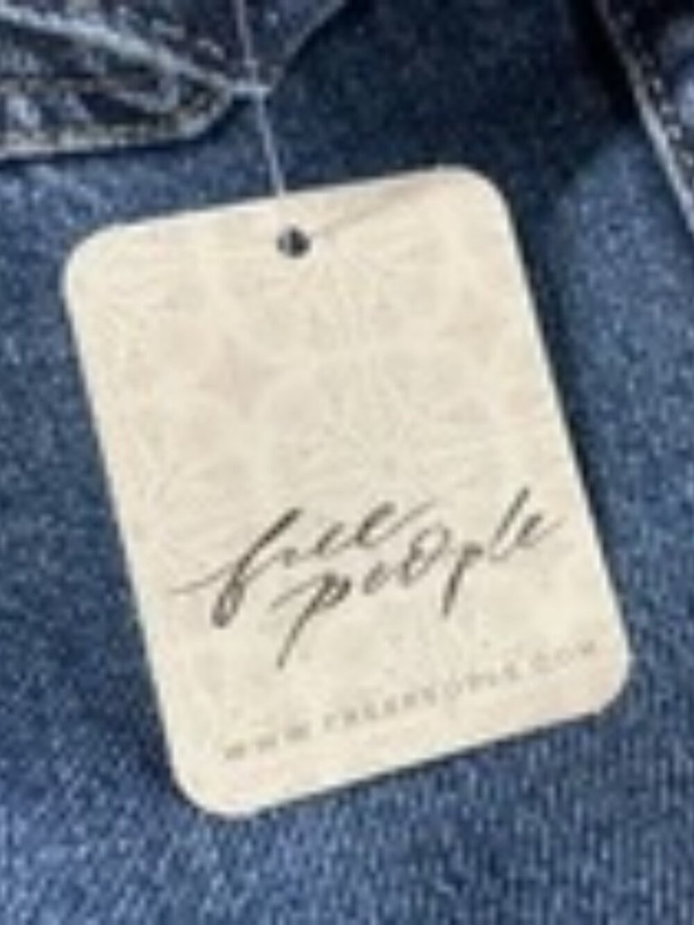 Free People Opal Swing Denim Jacket REMOVABLE Faux Fur Collar NWT XL - Picture 6 of 14